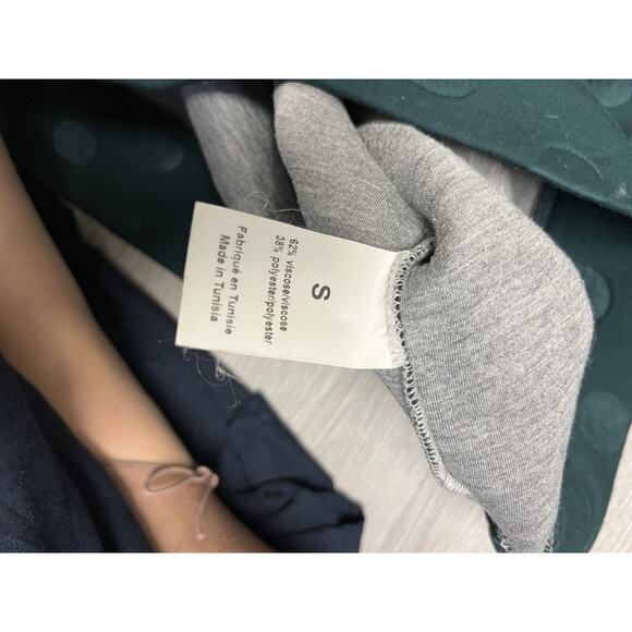 SONIA RYKIEL Green Polka Dot Neoprene Long Sleeve Pullover Sweater Top S - Picture 3 of 4